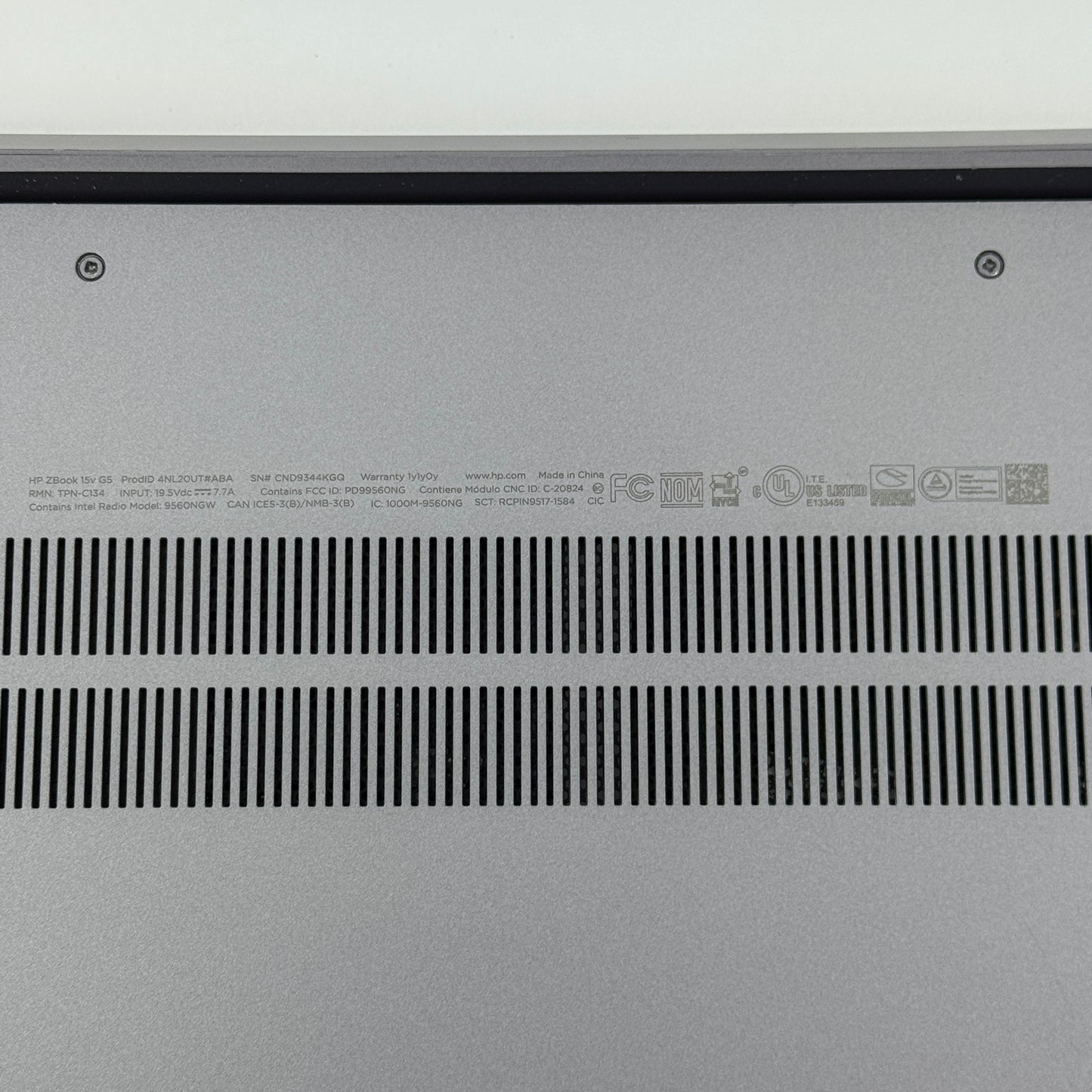 HP ZBook 15 G5 15.6" i7-8750H 2.2GHz 16GB RAM 500GB SSD Quadro P600