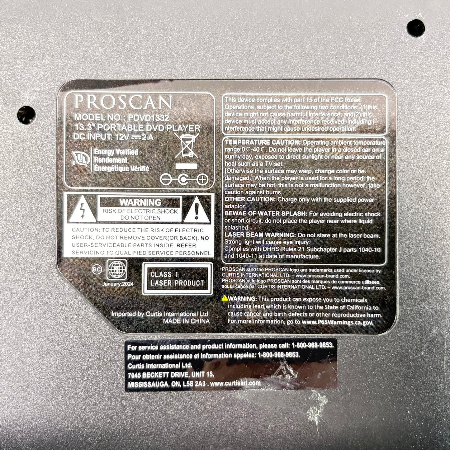 Proscan PDVD1332 Portable DVD Player