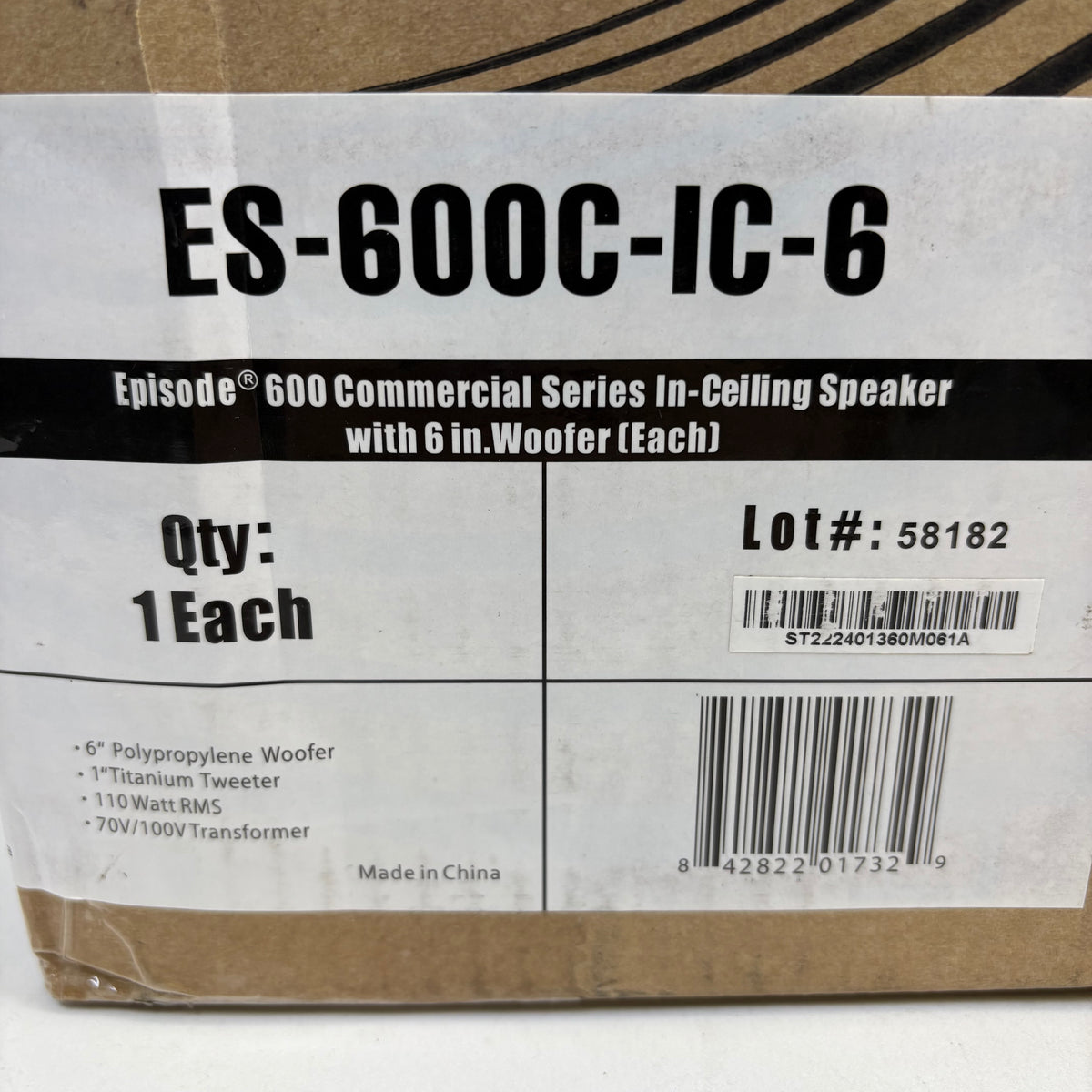 New Episode White ES-600C-IC-6 Two Way Speaker