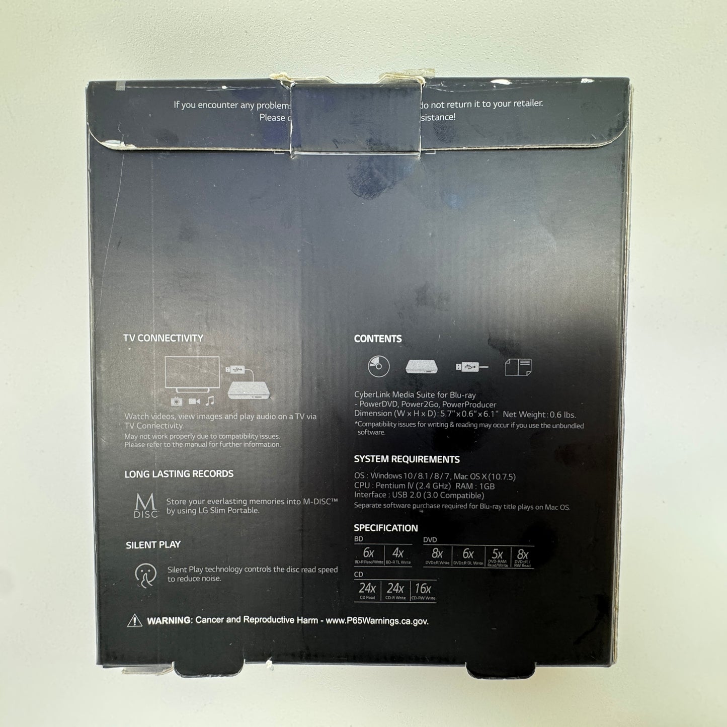 LG Ultra Slim Portable Blue-ray WRITER SP80NB80