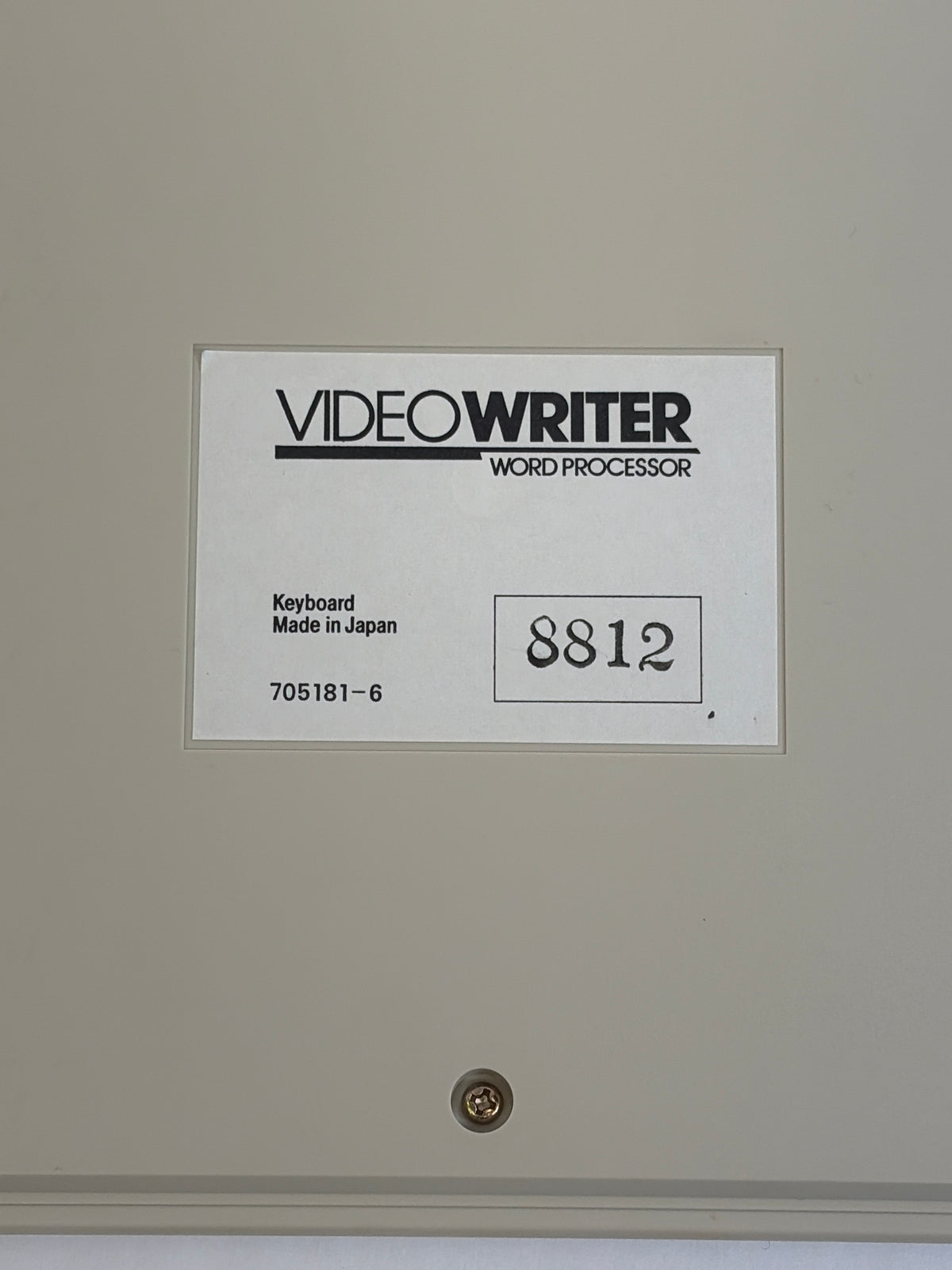 Magnavox Video Writer 250 Word Processor PH7721 BE02 Keyboard Made in Japan
