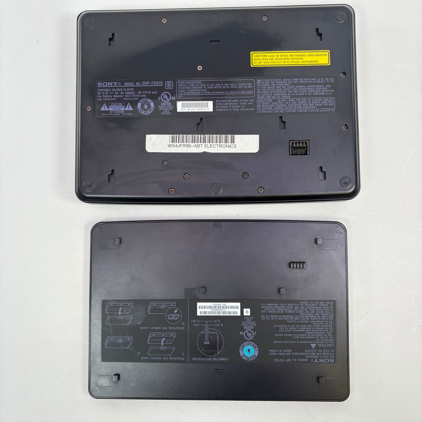 Sony DVP-FX810 Portable DVD Player with Rechargeable Battery Pack NP-FX110