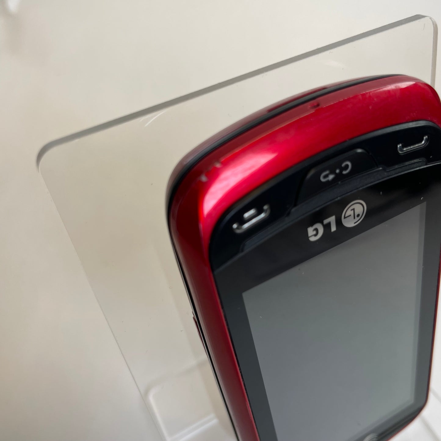 AT&T LG Xpression C395 Slider QWERTY Keyboard Cellphone Red