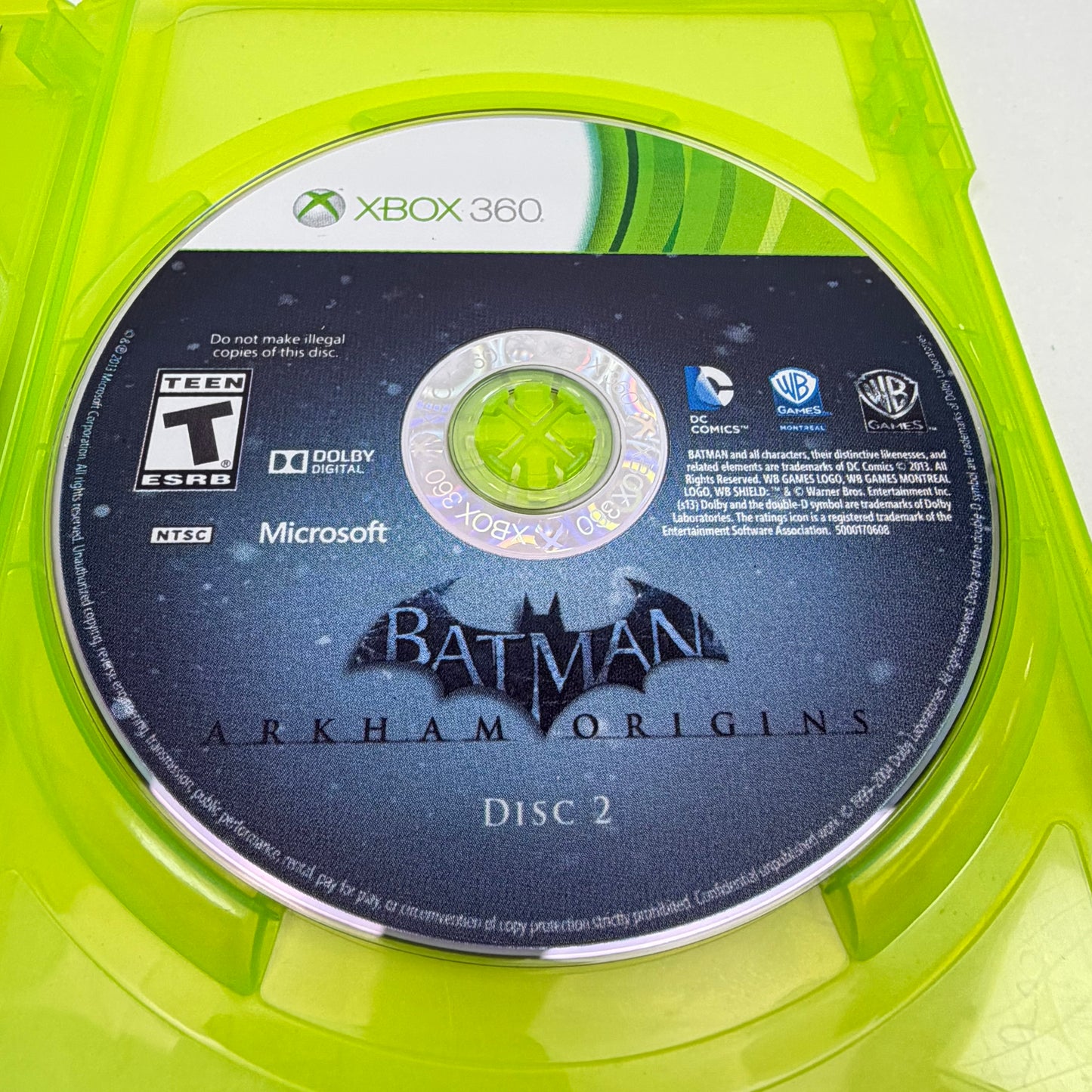 Lot of 3 Microsoft Xbox 360 Batman Games