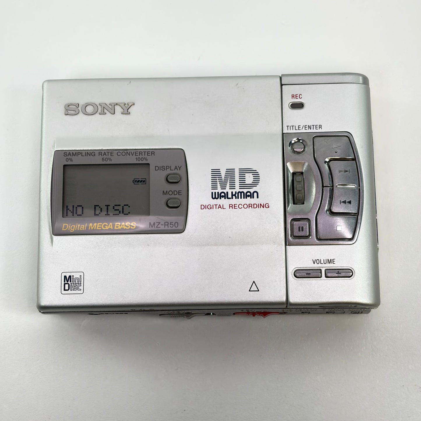Sony MD Walkman Portable Minidisc Recorder MZ-R50 w/ Accessories (Tested Works)