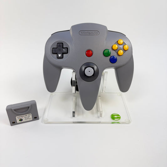 Nintendo 64 N64 Original Controller Gray with Controller Pak