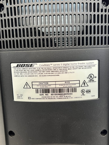 Bose CineMate Series II Digital Home Theater System  Black