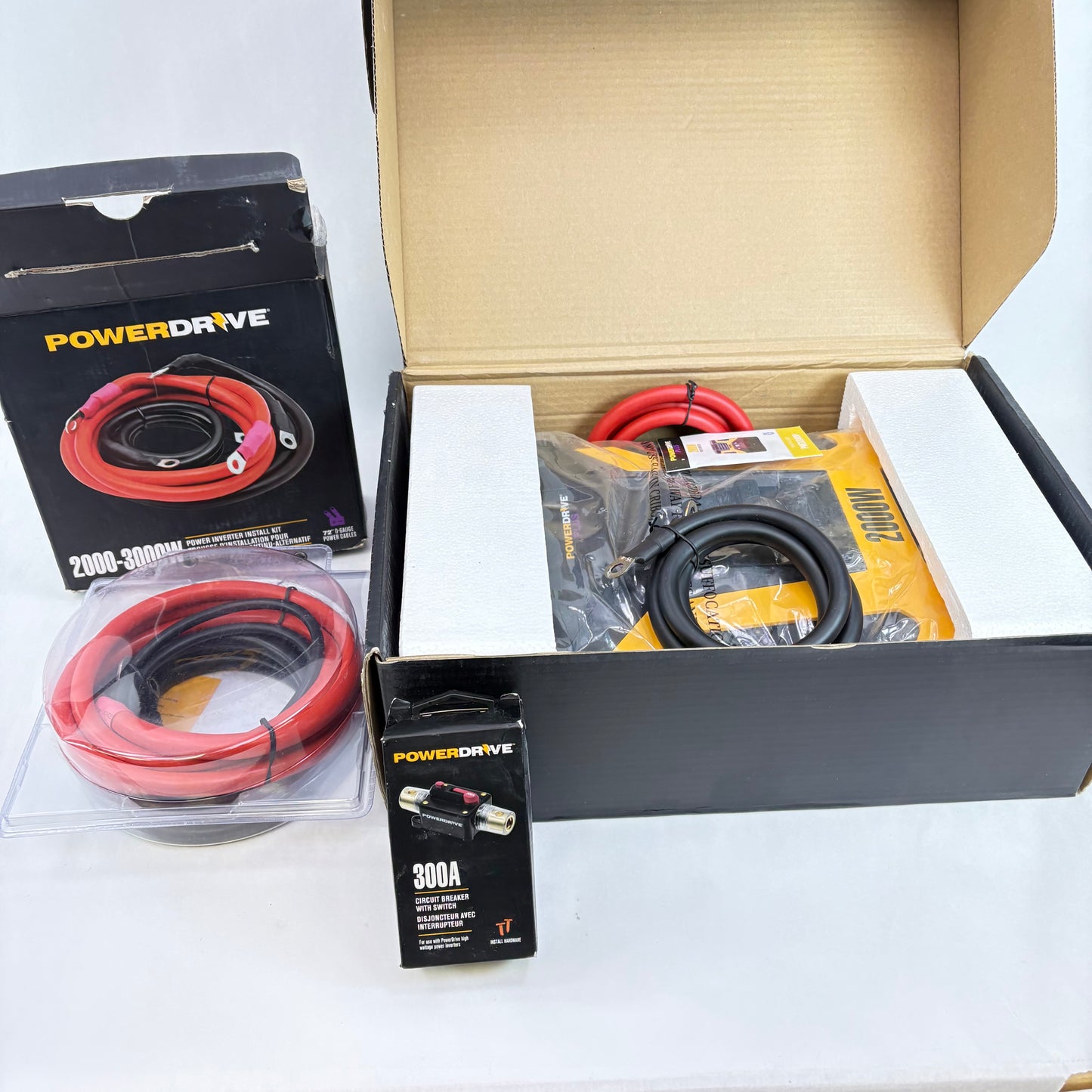 New Power Drive Plus 2000W Power Inverter PWD2000P + Install Kit Circuit Breaker