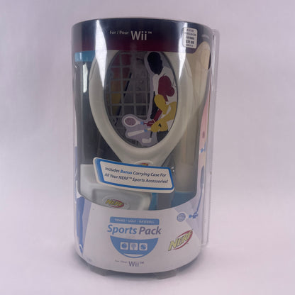 Nerf Nintendo Wii Sports Accessory Pack White Golf Tennis Baseball SEALED New