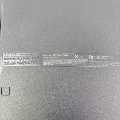 Sony PlayStation 3 Slim PS3 320GB Black Console Gaming System CECH-3001B - READ