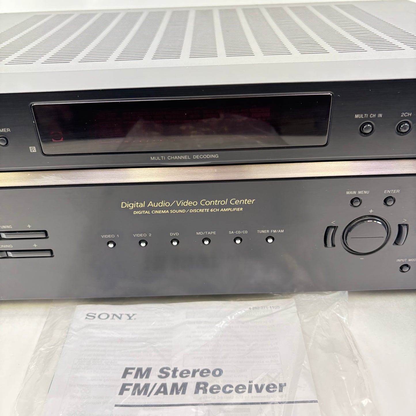 Sony STR-DE597 220W 8-16 ohm 6 Channel AV Receiver AMPG1US1BLK