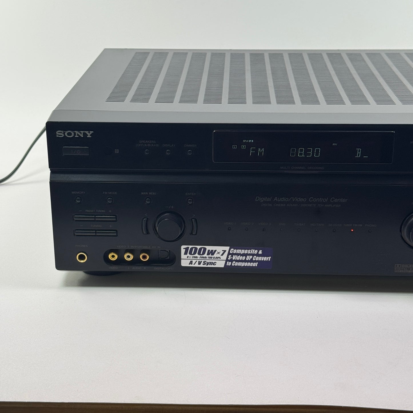 Sony STR-DE898 100W 8-16 ohm 7 Channel Stereo Receiver AMPG1US1BLK
