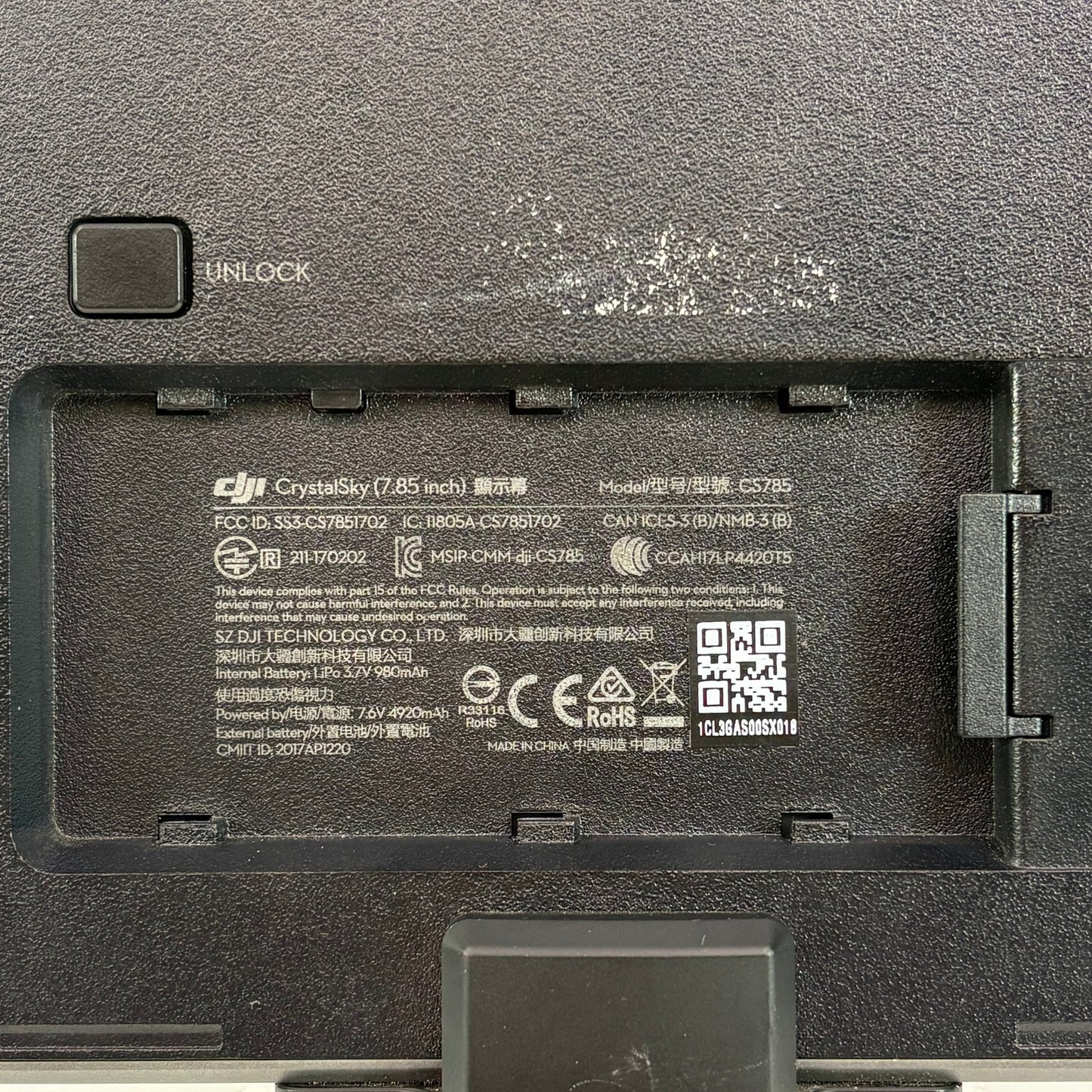 DJI CrystalSky CS785 UltraBright IPS Monitor GL6D10A CrystalSky Mounting Bracket