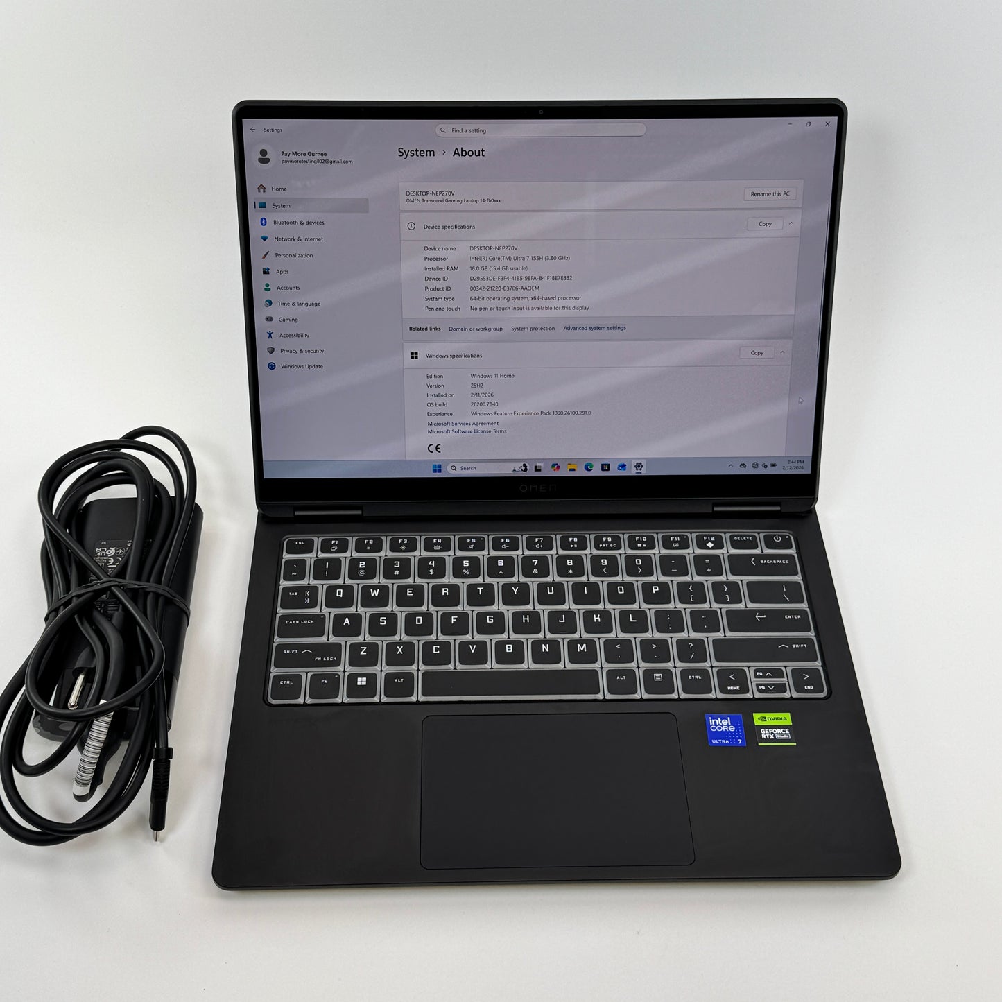 HP Omen NEP270V 14" Core Ultra 7 155H 3.8GHz 16GB RAM 1TB SSD GeForce RTX 5050