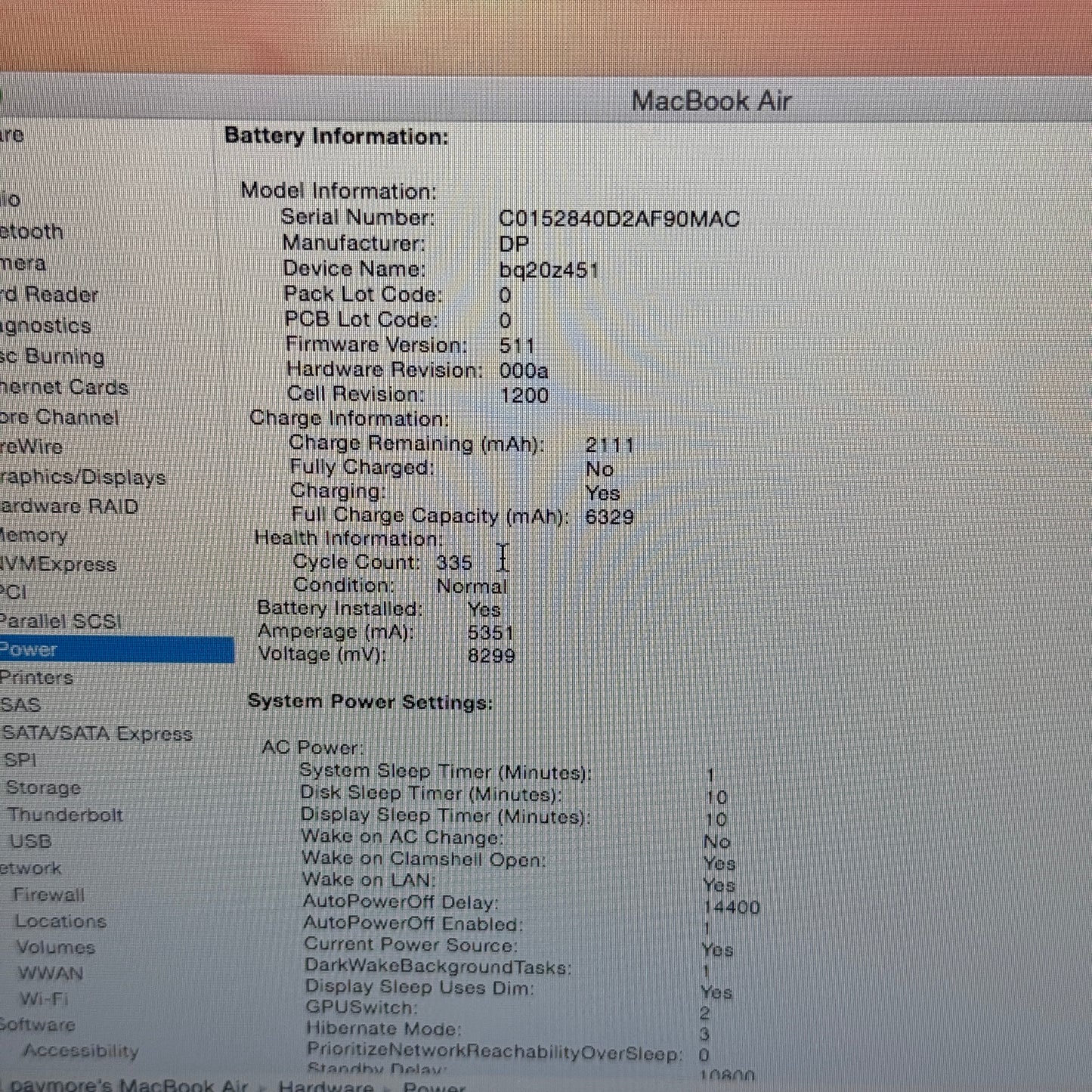 2012 Apple MacBook Air 13.3" i5 1.6GHz 4GB RAM 250GB SSD Silver A1466