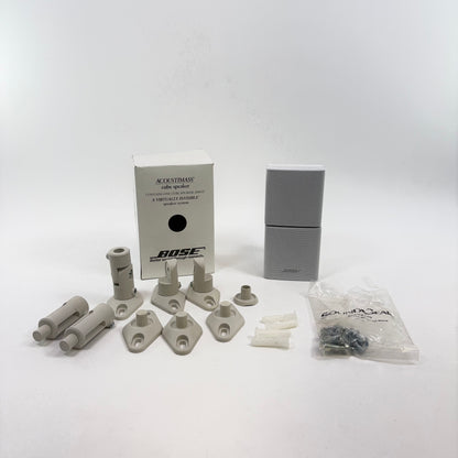 Bose Acoustimass Double Cube Surround Sound Speaker White 197330-001