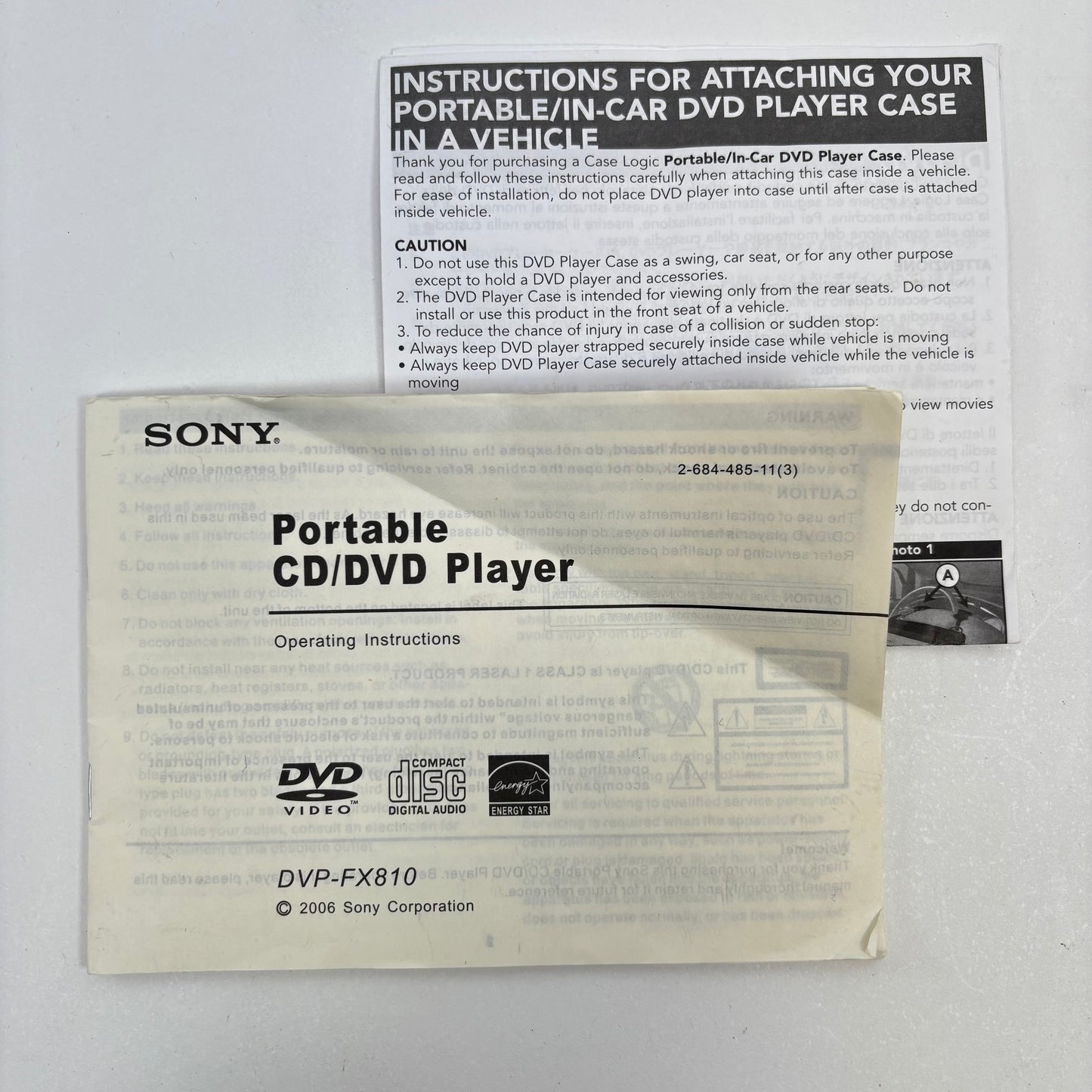 Sony DVP-FX810 Portable DVD Player with Rechargeable Battery Pack NP-FX110