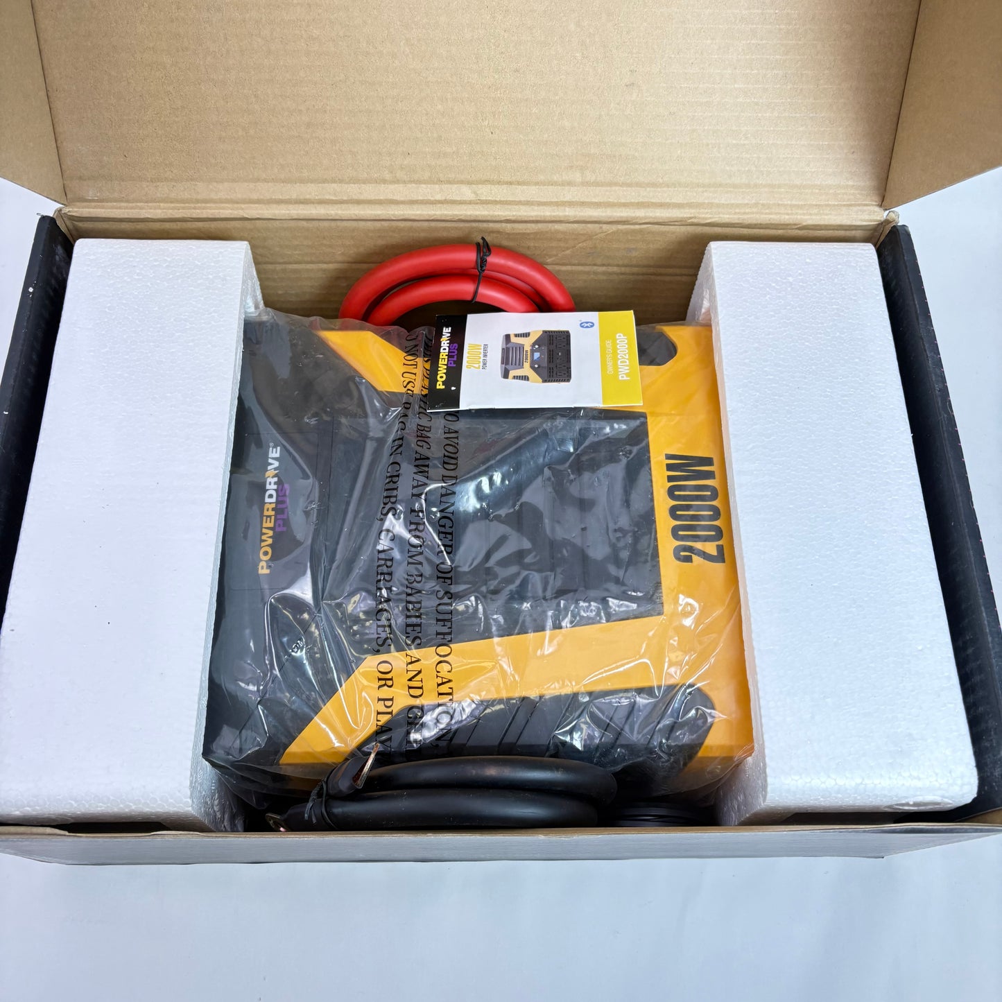 New Power Drive Plus 2000W Power Inverter PWD2000P + Install Kit Circuit Breaker