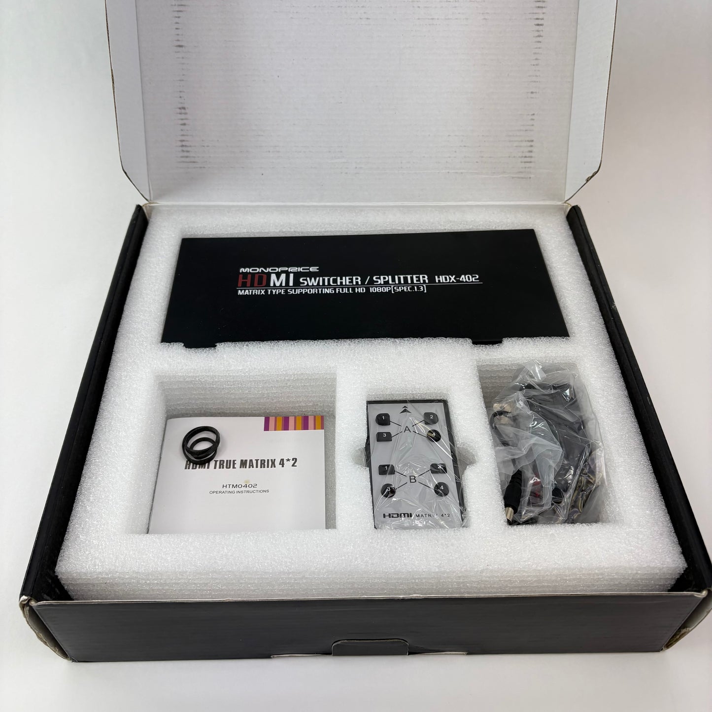 New MonoPrice HDMI Switcher / Splitter 4-Port HDX-402