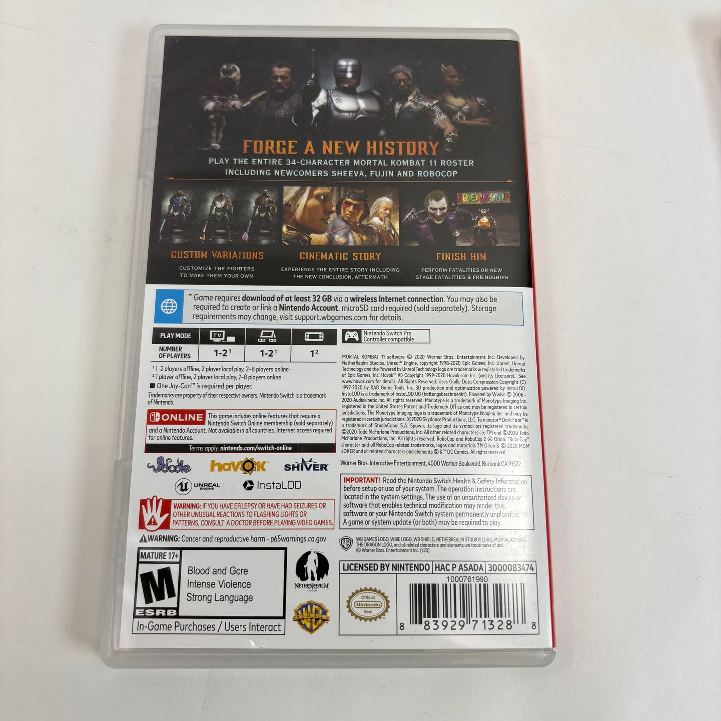 New Lot of 3 Digital Nintendo Games Assassins Creed Just Dance Mortal Kombat 11