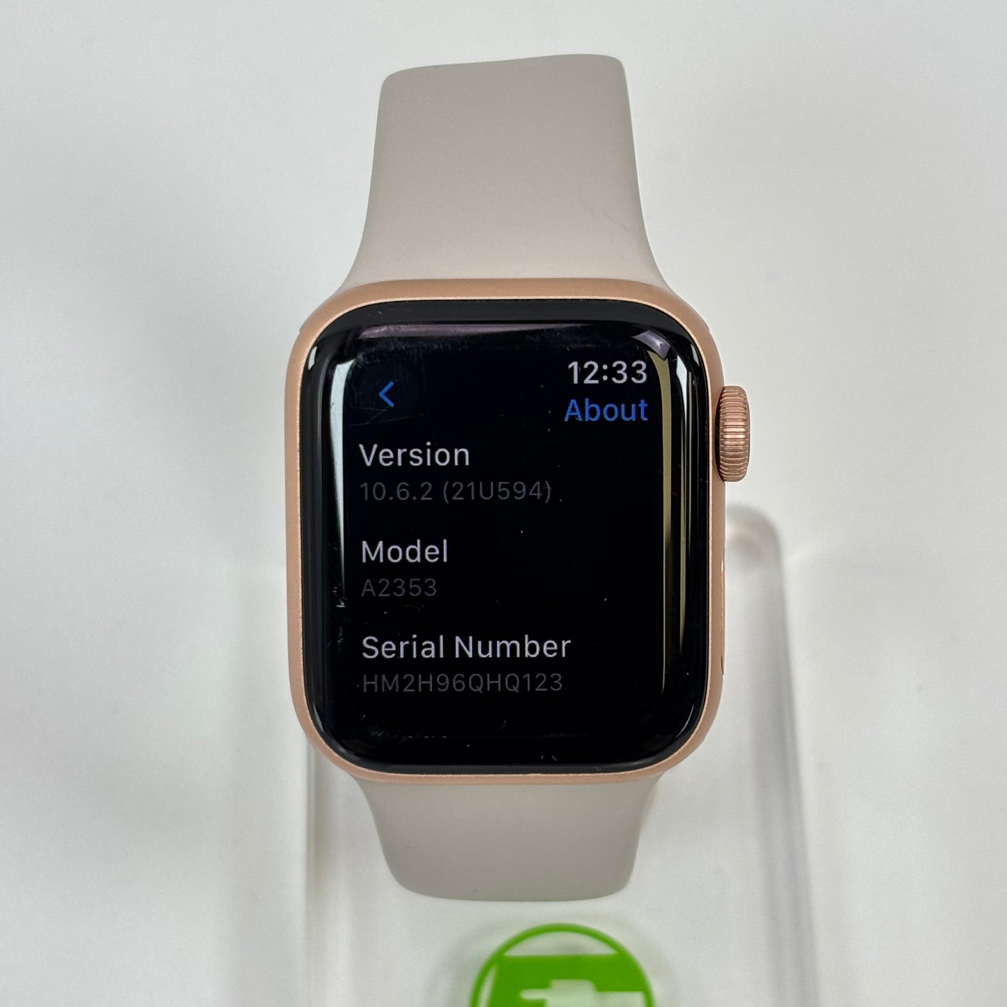 Unlocked Apple Watch SE 1st Gen 40MM Rose Gold Aluminum Beige Sport Band A2353