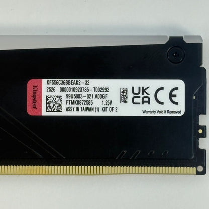 New Kingston FURY Beast 32GB (2x16GB) RAM DDR5 5600MHz KF556C36BBEAK2-32