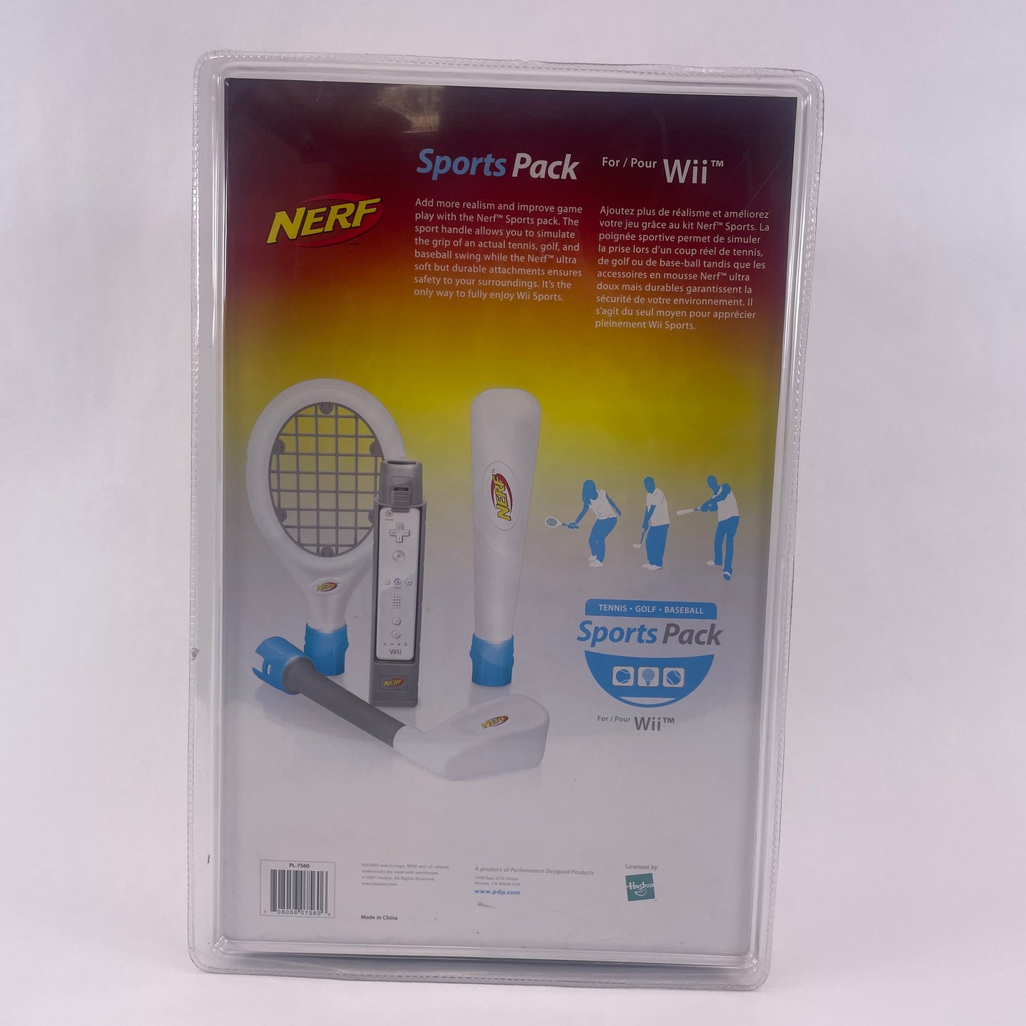 Nerf Nintendo Wii Sports Accessory Pack White Golf Tennis Baseball SEALED New