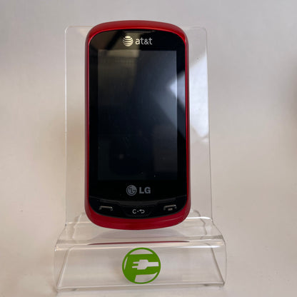 AT&T LG Xpression C395 Slider QWERTY Keyboard Cellphone Red