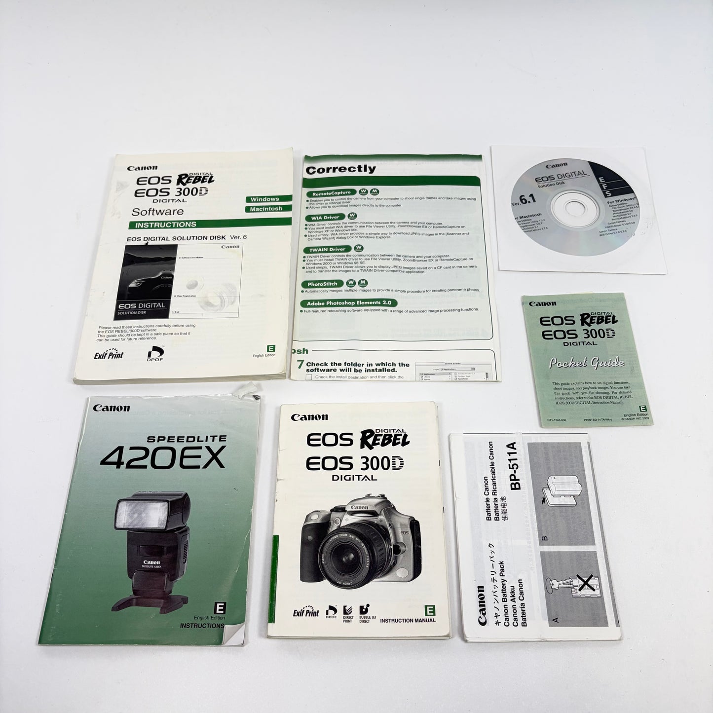 Canon EOS 300D 6.3 Digital SLR DSLR Camera