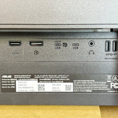 ASUS ProArt 27" PA27JCV 5K HDR IPS 60Hz Professional Art Monitor