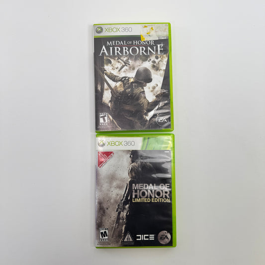 Lot of 2 Medal of Honor Airborne, Medal of Honor Limited Edition Xbox 360 Games
