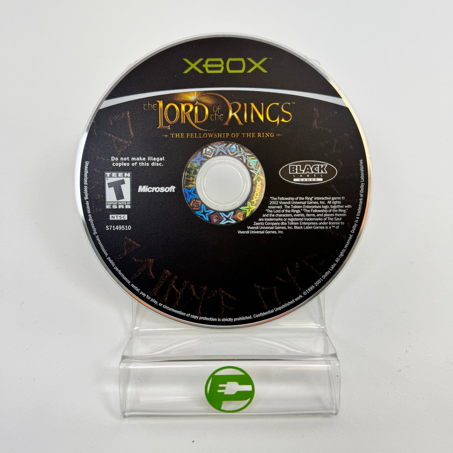 Lord of the Rings Fellowship of the Ring (Microsoft Xbox, 2002)