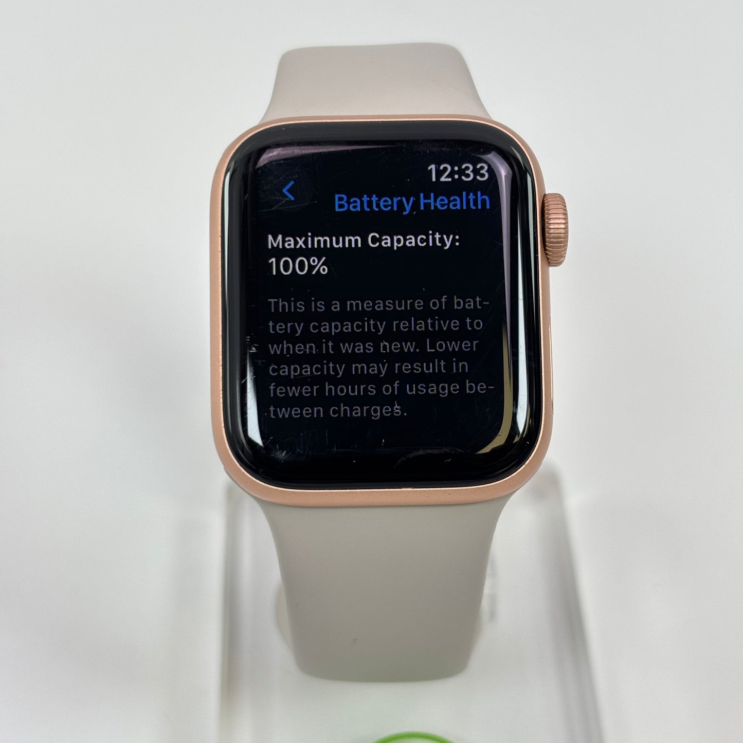 Unlocked Apple Watch SE 1st Gen 40MM Rose Gold Aluminum Beige Sport Band A2353