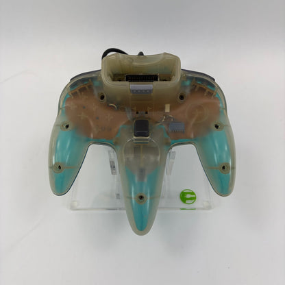 Nintendo 64 N64 Original Controller Clear Ice Blue / Clear