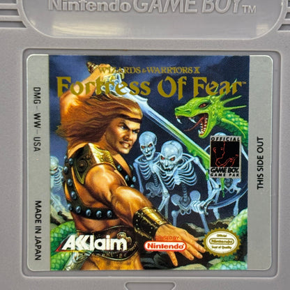 Wizards & Warriors X Fortress Of Fear (Nintendo GameBoy, 1990) Tested works