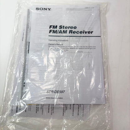 Sony STR-DE597 220W 8-16 ohm 6 Channel AV Receiver AMPG1US1BLK