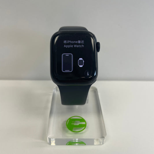 GPS Only Apple Watch Series 8 41MM Black Aluminum Anchor Blue Band MNU83LL/A