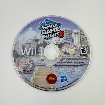 Lot of 3 Hasbro Family Game Night (1, 2, and 3) Wii Games CIB