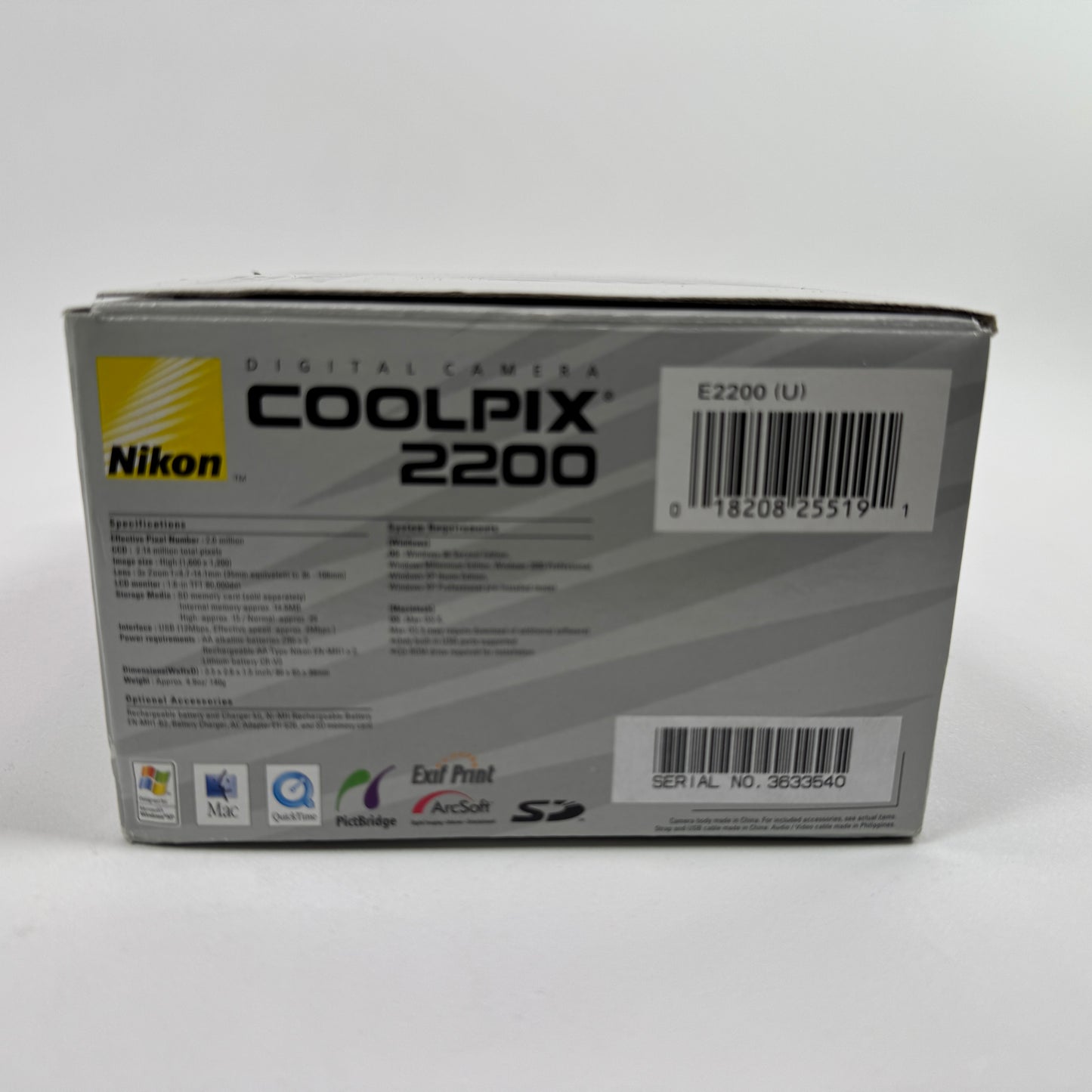 Nikon COOLPIX 2200 2.0MP Compact Camera
