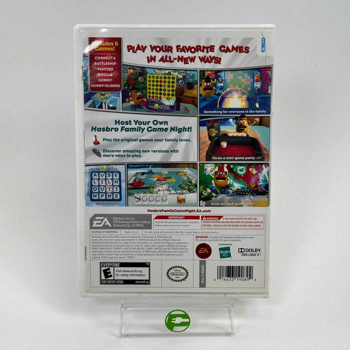 Lot of 3 Hasbro Family Game Night (1, 2, and 3) Wii Games CIB
