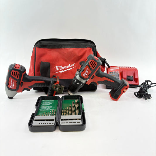 Milwaukee M18 18V 2606-20 1/2" Drill Driver 2656-20 1/4" Impact Driver Tool Kit