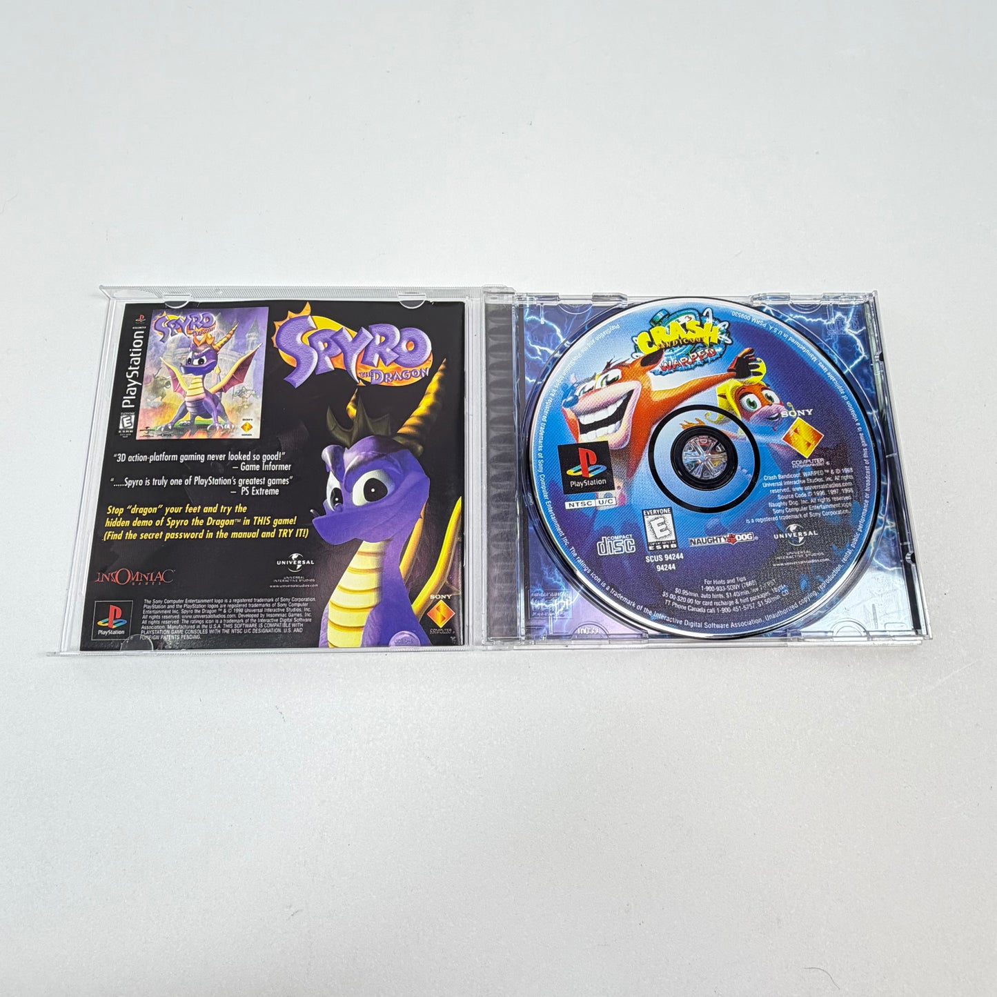 Lot of 2 Sony PlayStation 1 PS1 Crash Bandicoot Games