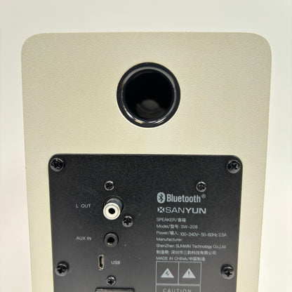 Sanyun SW-208 Bluetooth 5.0 Bookshelf Speaker White