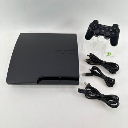 Sony PlayStation 3 Slim PS3 320GB Black Console Gaming System CECH-3001B - READ