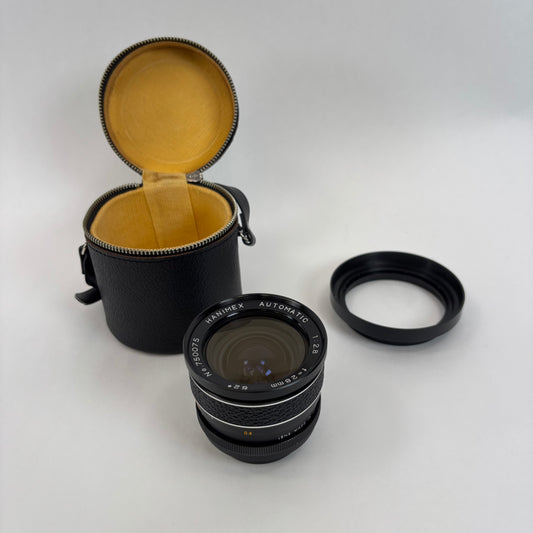 Hanimex 28mm 1:28 For Canon FD Mount Manual Lens