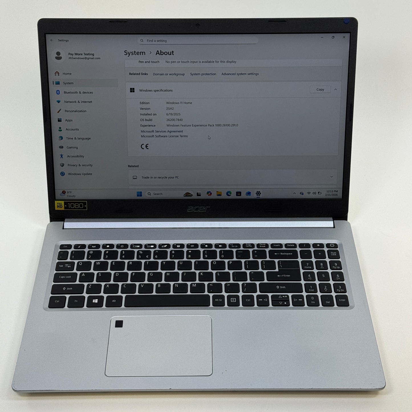 Acer Aspire 5 A515-54 15.6" i5-8265U 1.6GHz 12GB RAM 500GB SSD