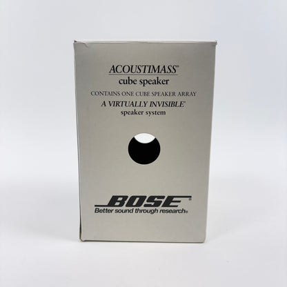 Bose Acoustimass Double Cube Surround Sound Speaker White 197330-001