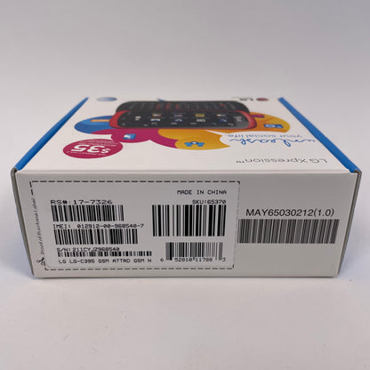 AT&T LG Xpression C395 Slider QWERTY Keyboard Cellphone Red