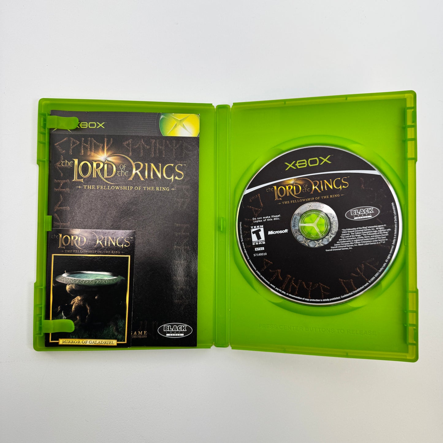 Lord of the Rings Fellowship of the Ring (Microsoft Xbox, 2002)