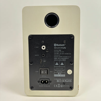 Sanyun SW-208 Bluetooth 5.0 Bookshelf Speaker White